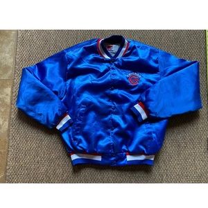 Vintage 1990s Chicago Cubs  Satin Bomber Jacket